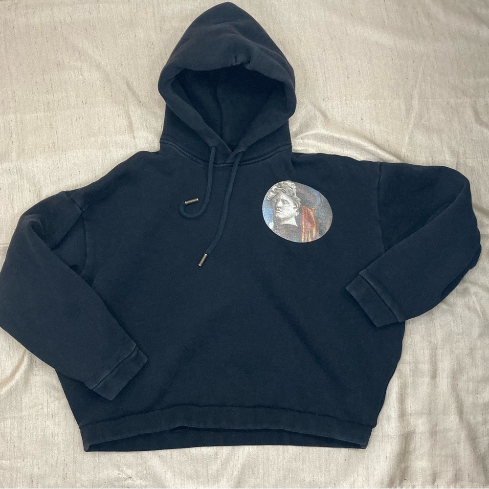 Off-White SS 2017 Mirror Mirror cropped hoodie